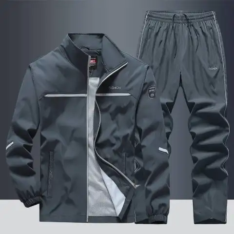 Men's Loose Lapels Casual Sportswear Polyester Composite Fabric