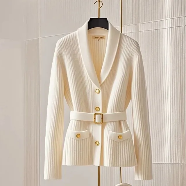Winter Western Style Unique Chic Knitted Cardigan Sweater White - Shop at LoveMi