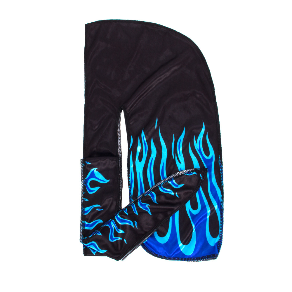 Fashion Printed Flame Strap Tam-o'-shanter