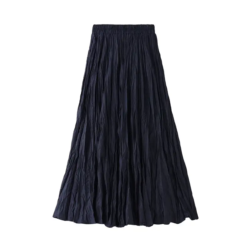 AutumnWinter Women's Mid-Length Wrinkled Winter Skirt