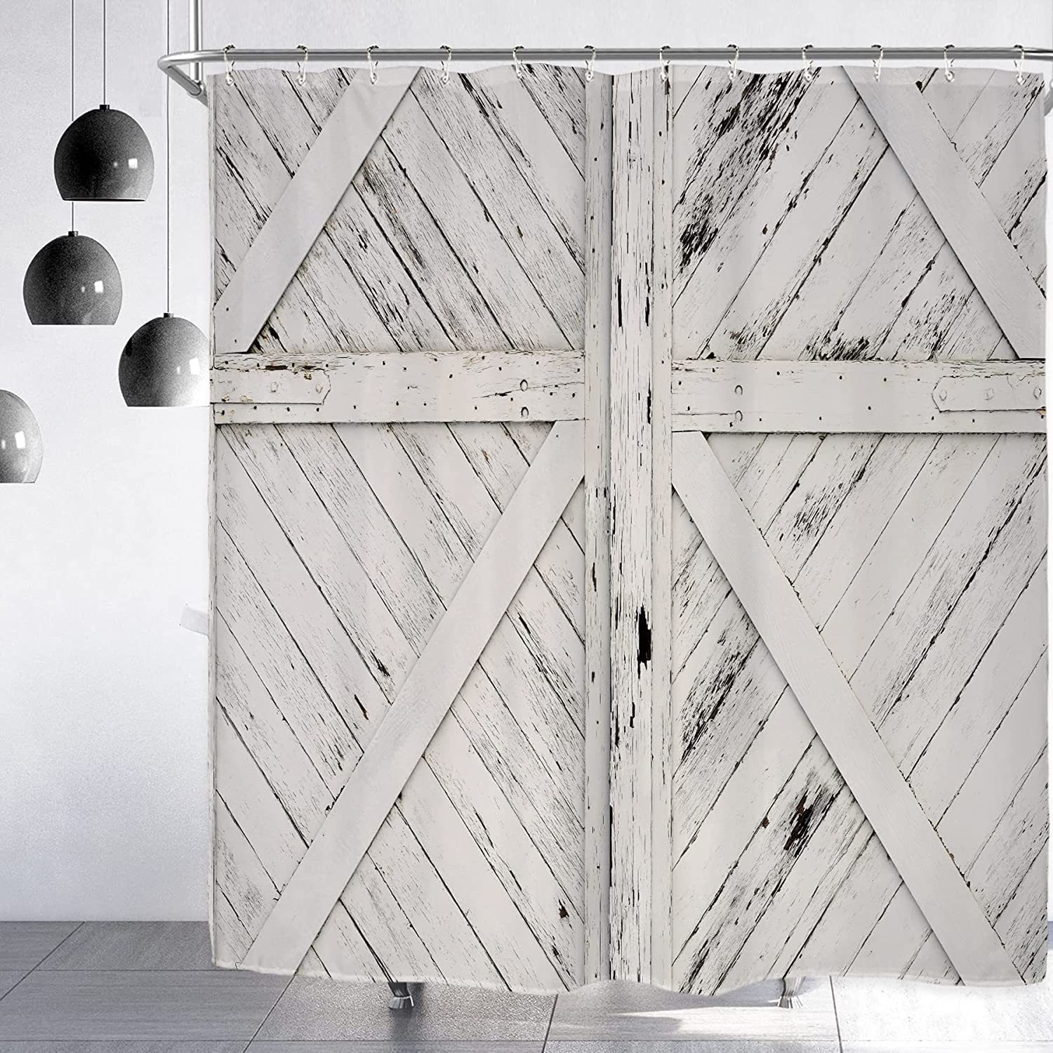 Punch-free Bathroom Mildew-proof Shower Curtain