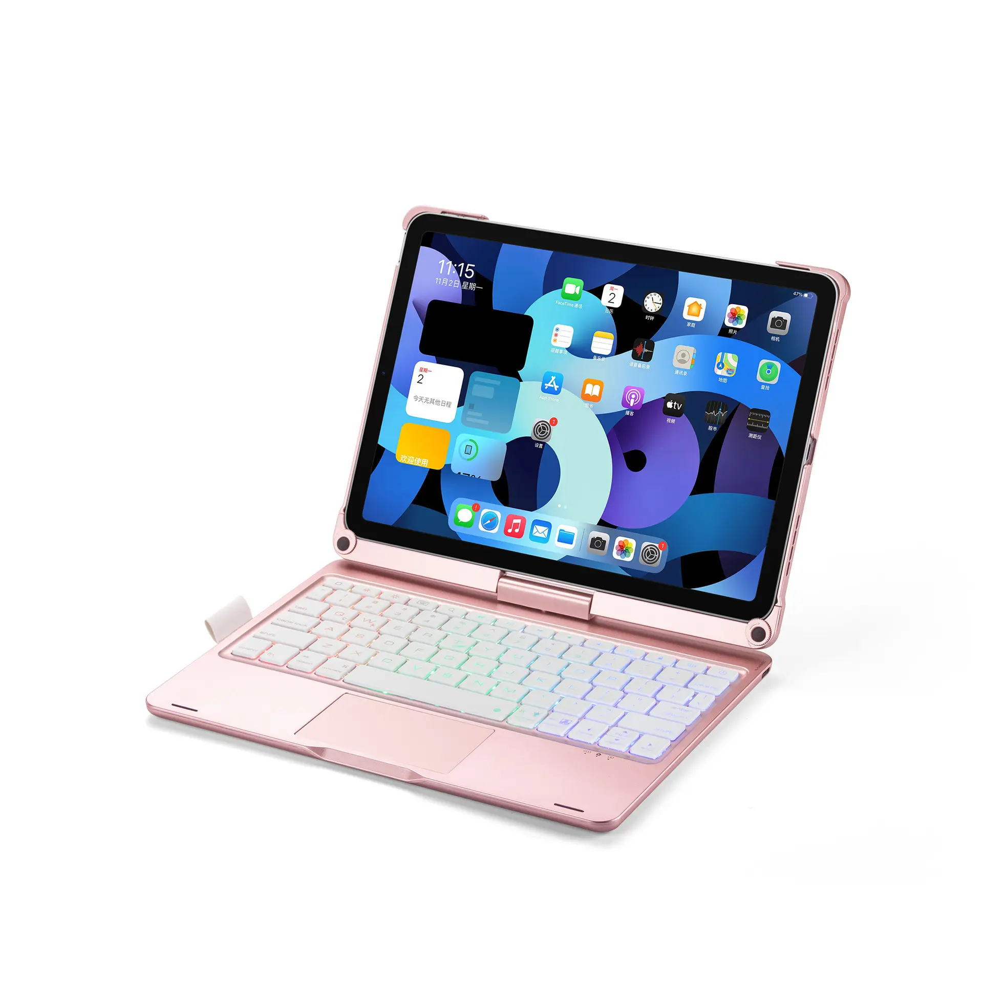 Bluetooth Keyboard Rotating With Touch Backlight