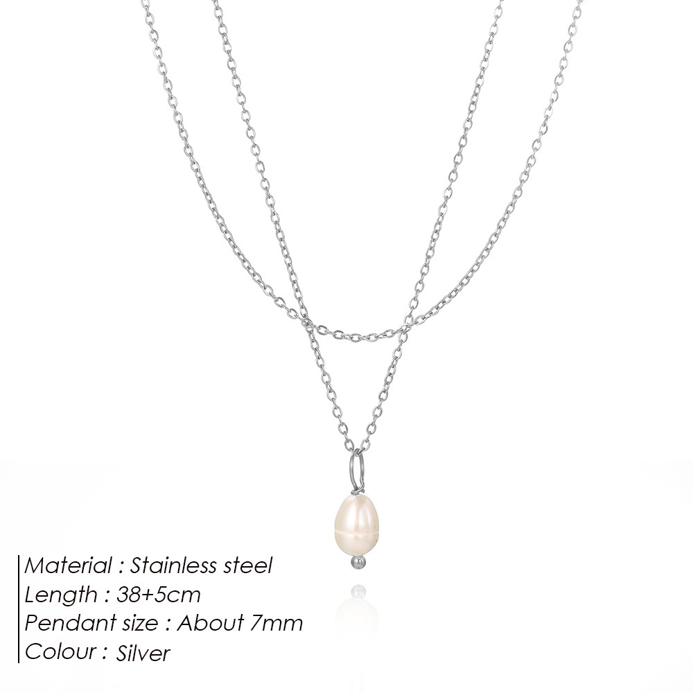 Daily Match Double-layer Pearl Necklace Ins Style