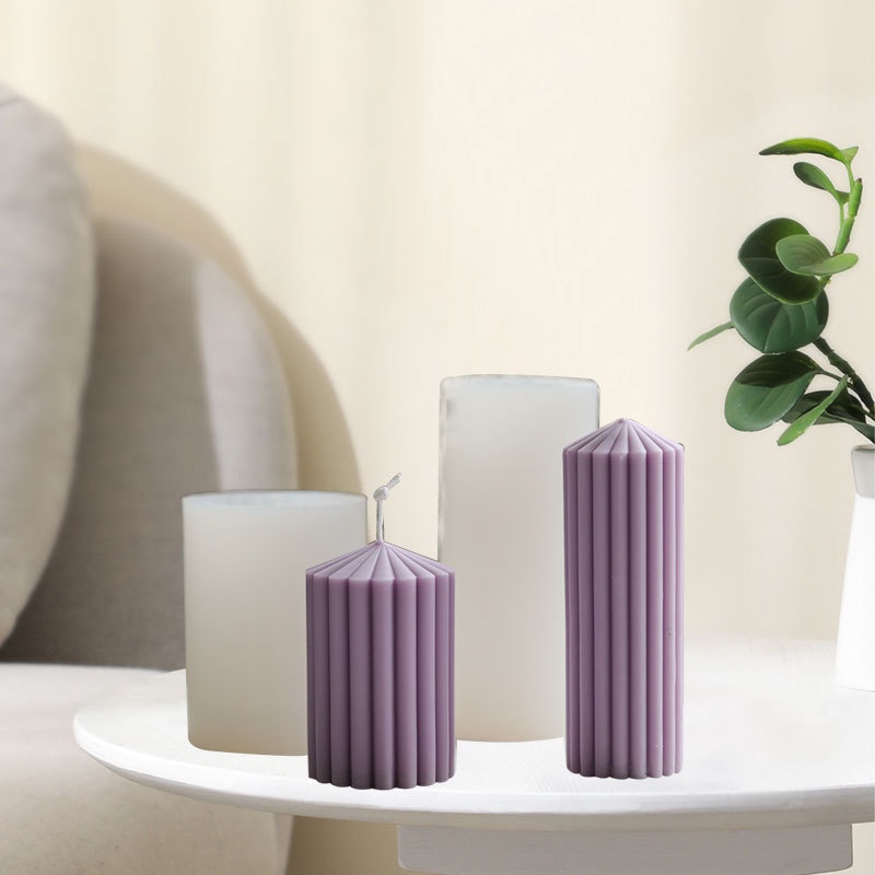 Aromatherapy Candle Plaster DIY Material Long Brush Holder Gear Grain Mold