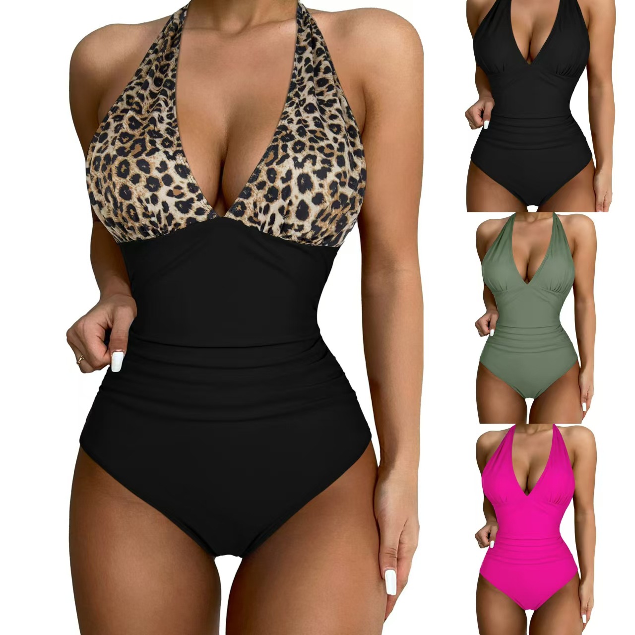 Sexy Halter Exposed Back Slimming Vacation