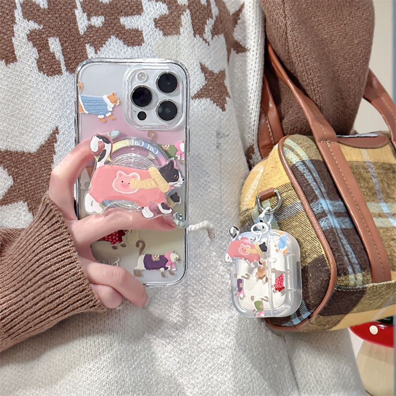 Gradient Sausage Dog Bluetooth Wireless 123 Generation Earphone Sleeves Protective Case - Image 13
