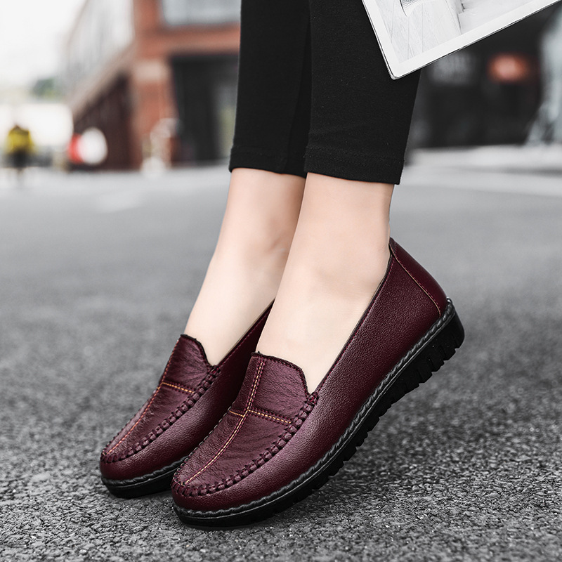 Women's Flat Casual Slip-on Leather Shoes