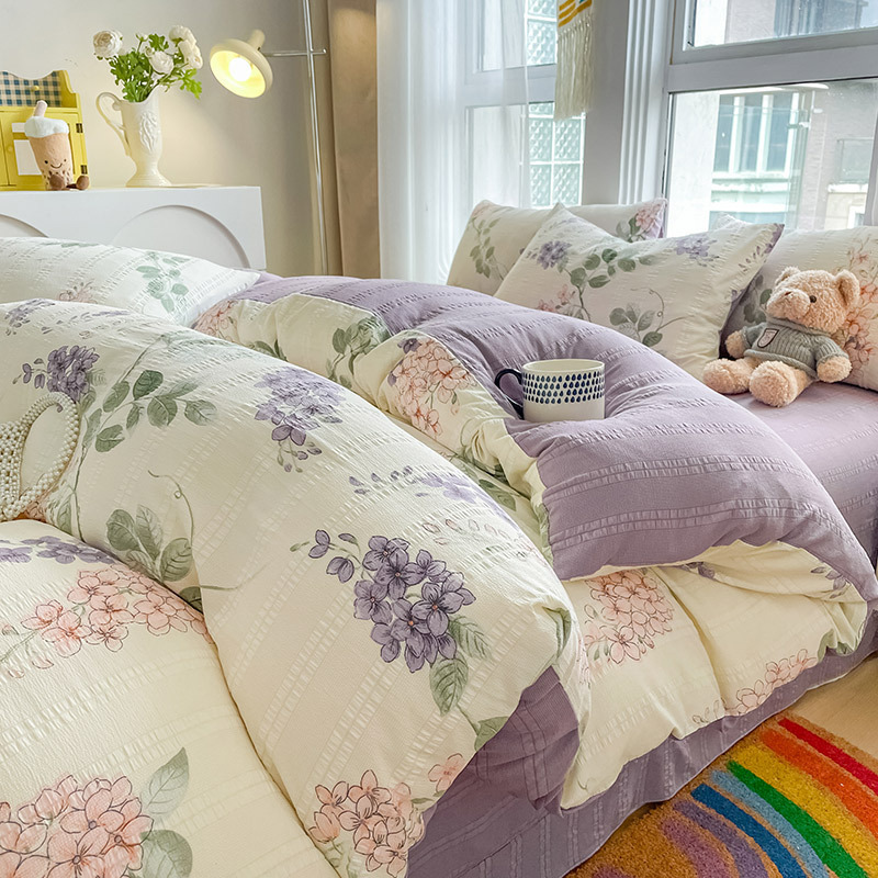 Aerobic Jacquard Cloud Yarn Cotton Four-piece Set Soft Skin-friendly - Image 9