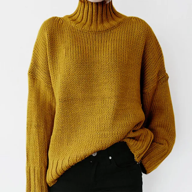 Short Solid Color Knitted Sweater Yellow - Shop at LoveMi