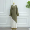 Army Green White Shirt Skirt