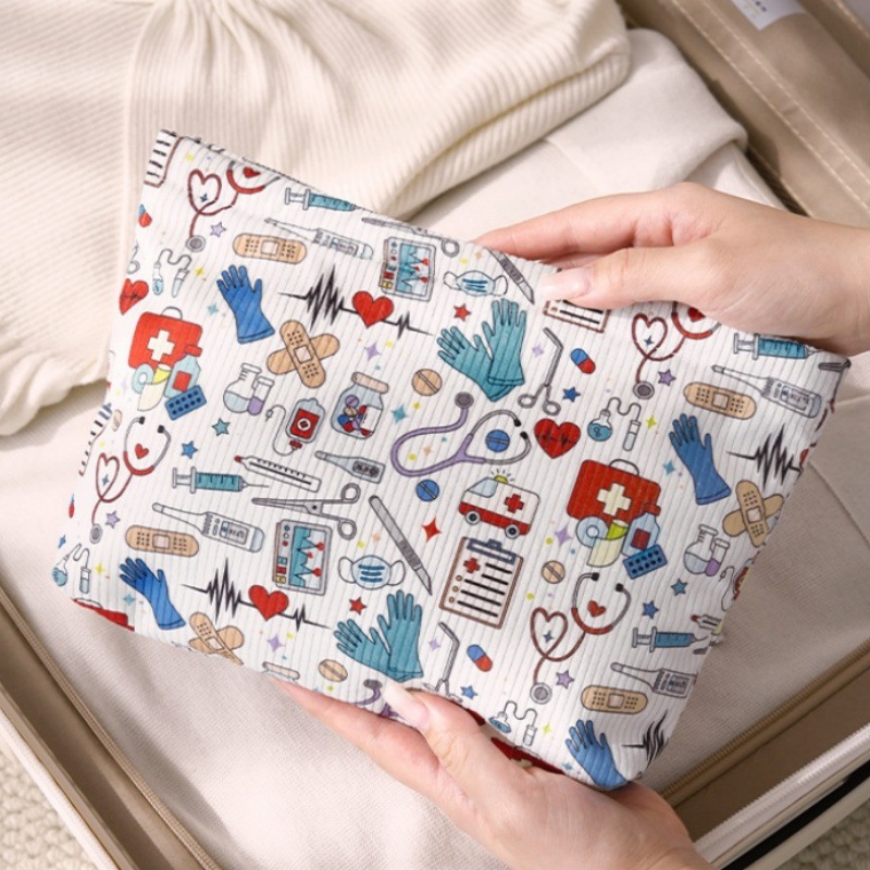 New Corduroy Clutch Cosmetic Bag For Women 7