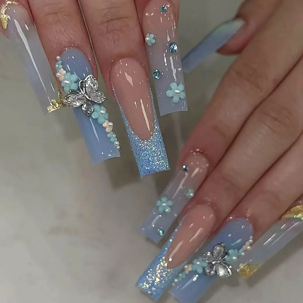 European And American Blue Long Wear Nail