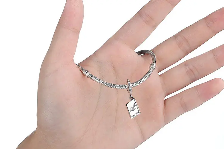 Title 5, S925 Silver Aircraft Bracelet Charm Silver Beads