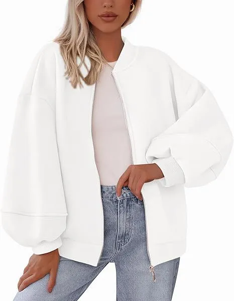Fashion Loose Casual Long Sleeve Pilot Coat Winter White - Shop at LoveMi