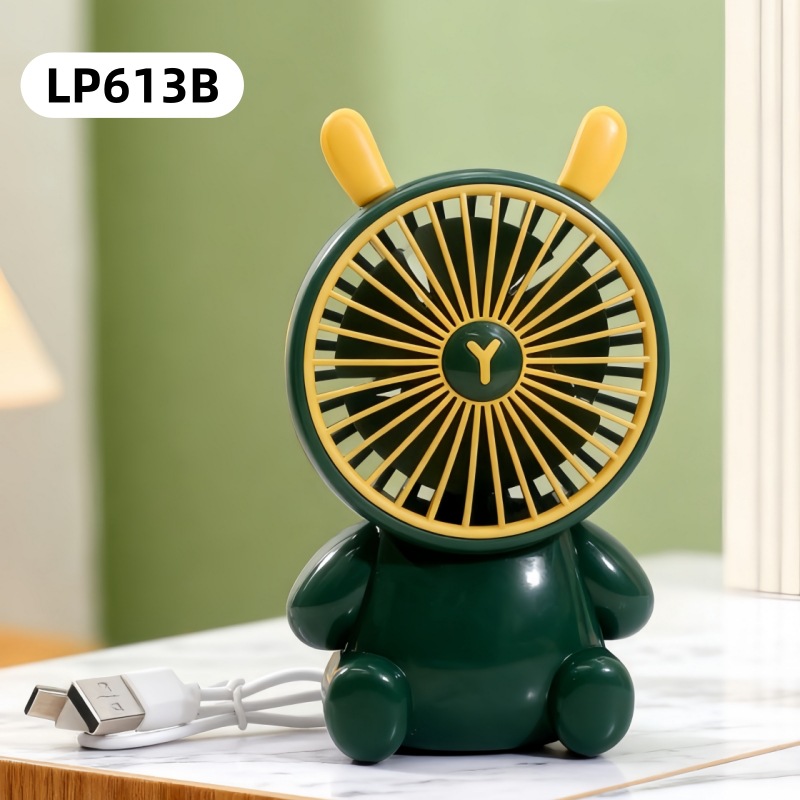 Cartoon Electric Fan Mini Handheld Rechargeable Fan