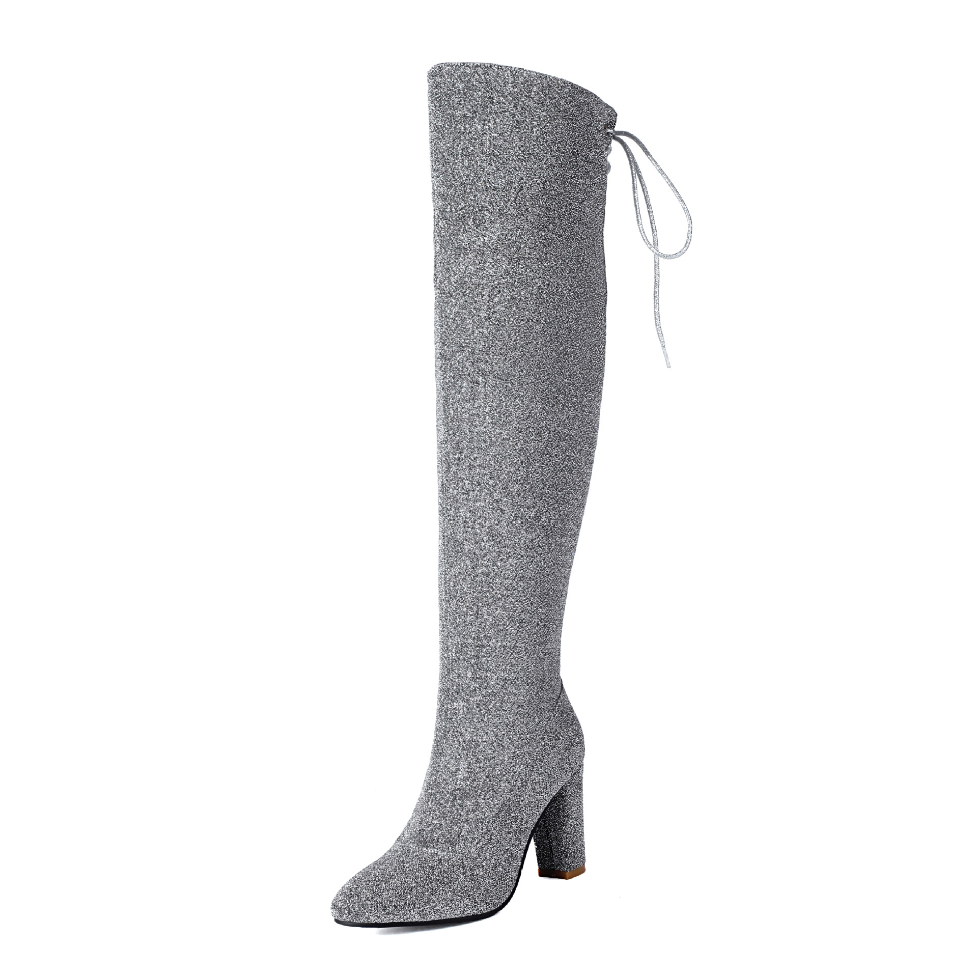 Plus-Size Over The Knee Boots for Women – Chunky Heel Nightclub Platform