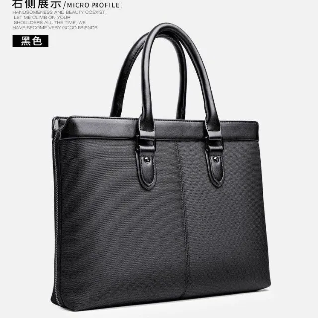 Office Handbag Portable Briefcase File Bag Black - Shop at LoveMi