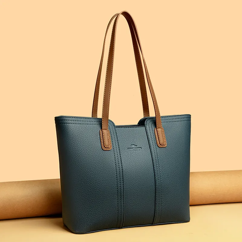 Women's Shoulder Bag Fashion Simple High Capacity Waterproof Totes Handbags Designer - Blue