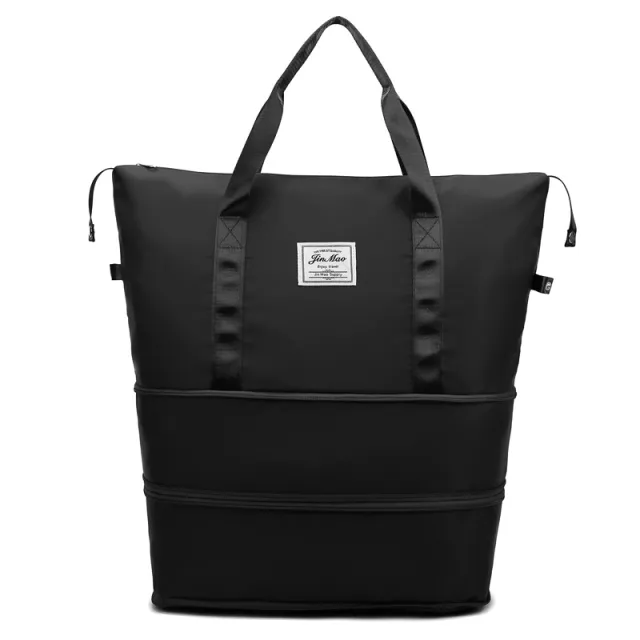 Travel Bag Large Capacity Double Expansion Portable Sports Gym Bag Student Luggage Bag Storage Bag Black - Shop at LoveMi