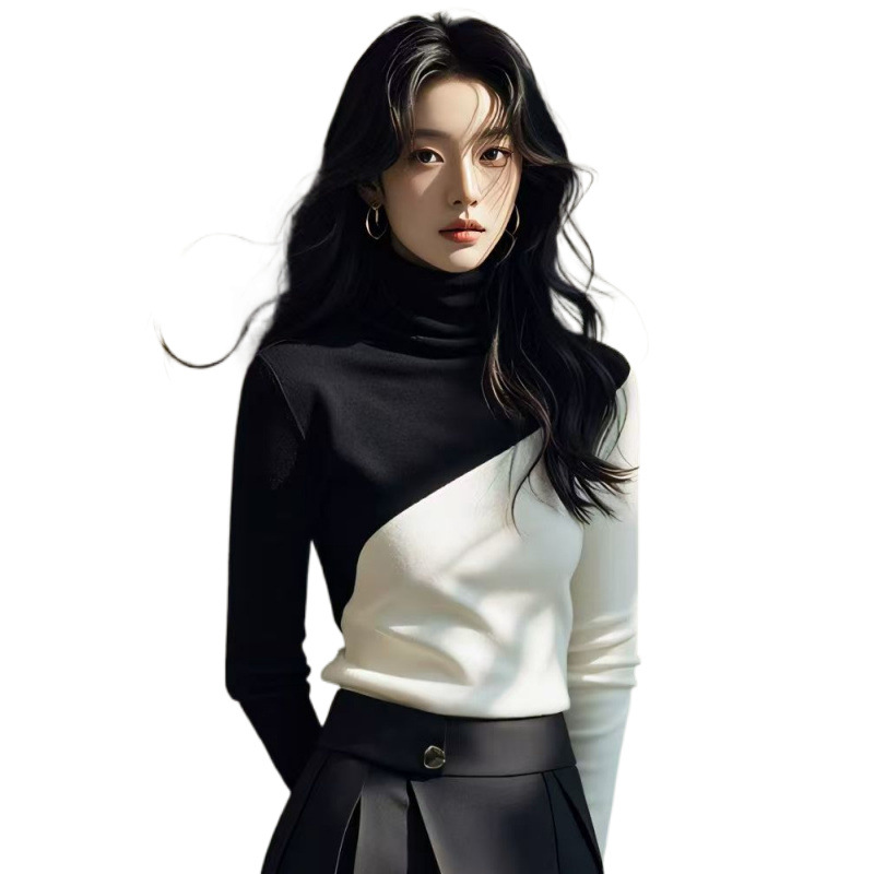 Long Sleeve Contrast Color Top Advanced