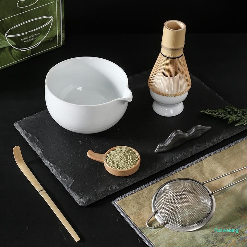 Japanese Matcha Suit With Pouring Ceramic Bowl Cups