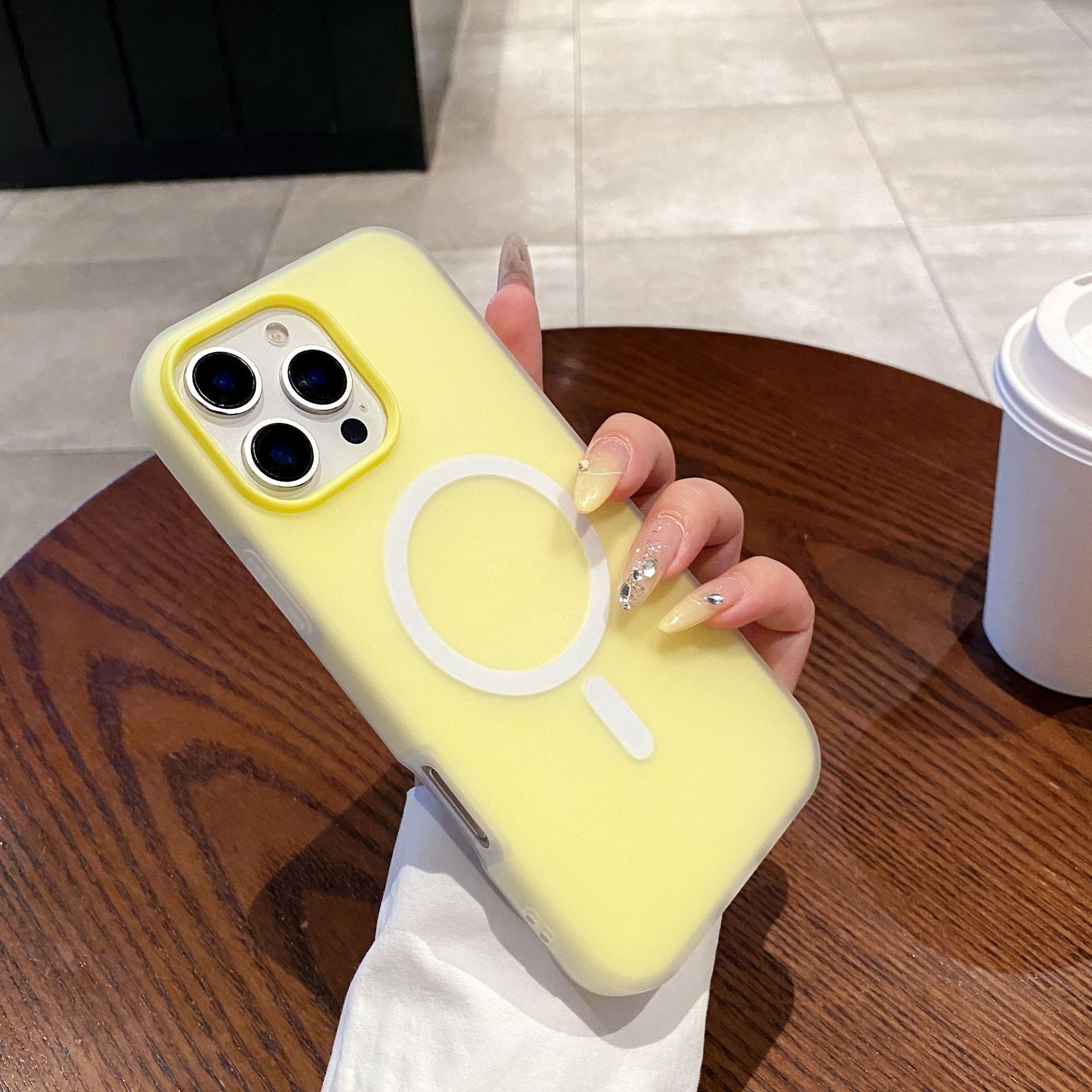 Jelly Magnetic Phone Case Solid-color Protective Cover