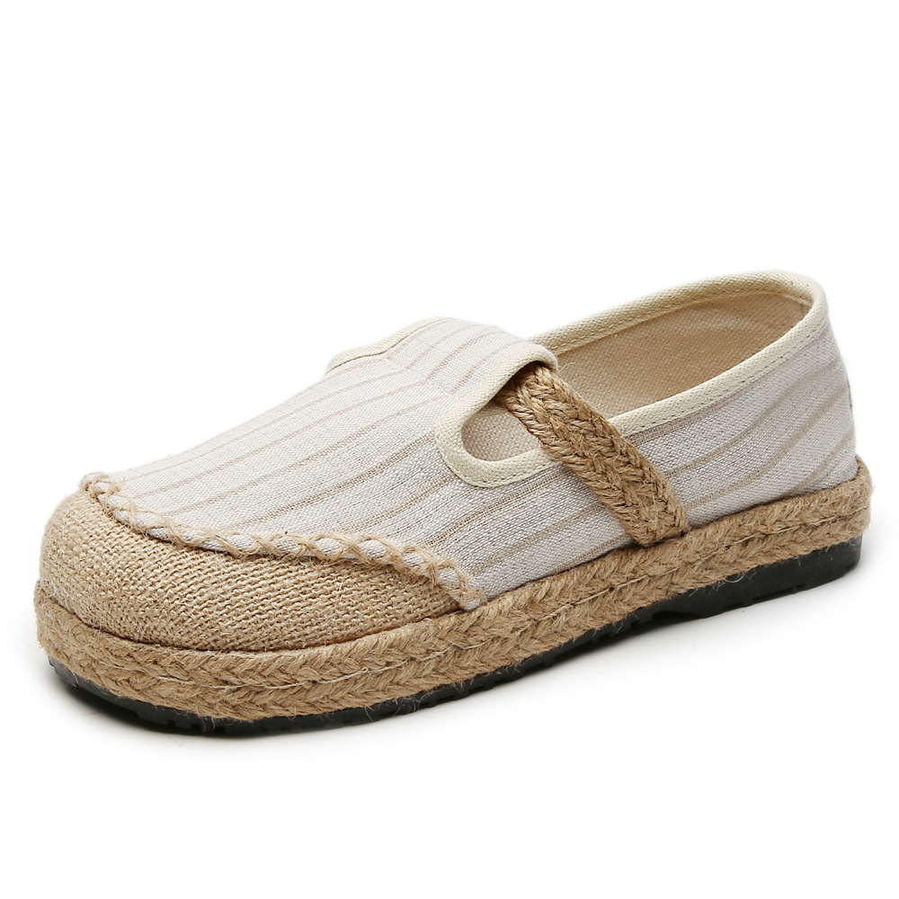 New Linen Shoes Women's Artistic Striped Color Matching — image 8 of 17