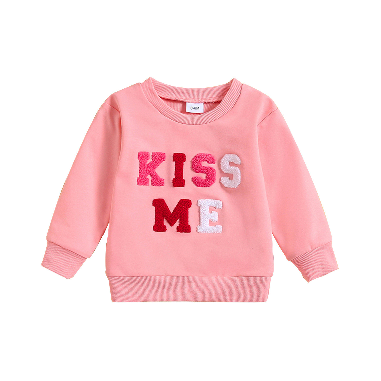 Girls' Letter Towel Embroidered Sweater