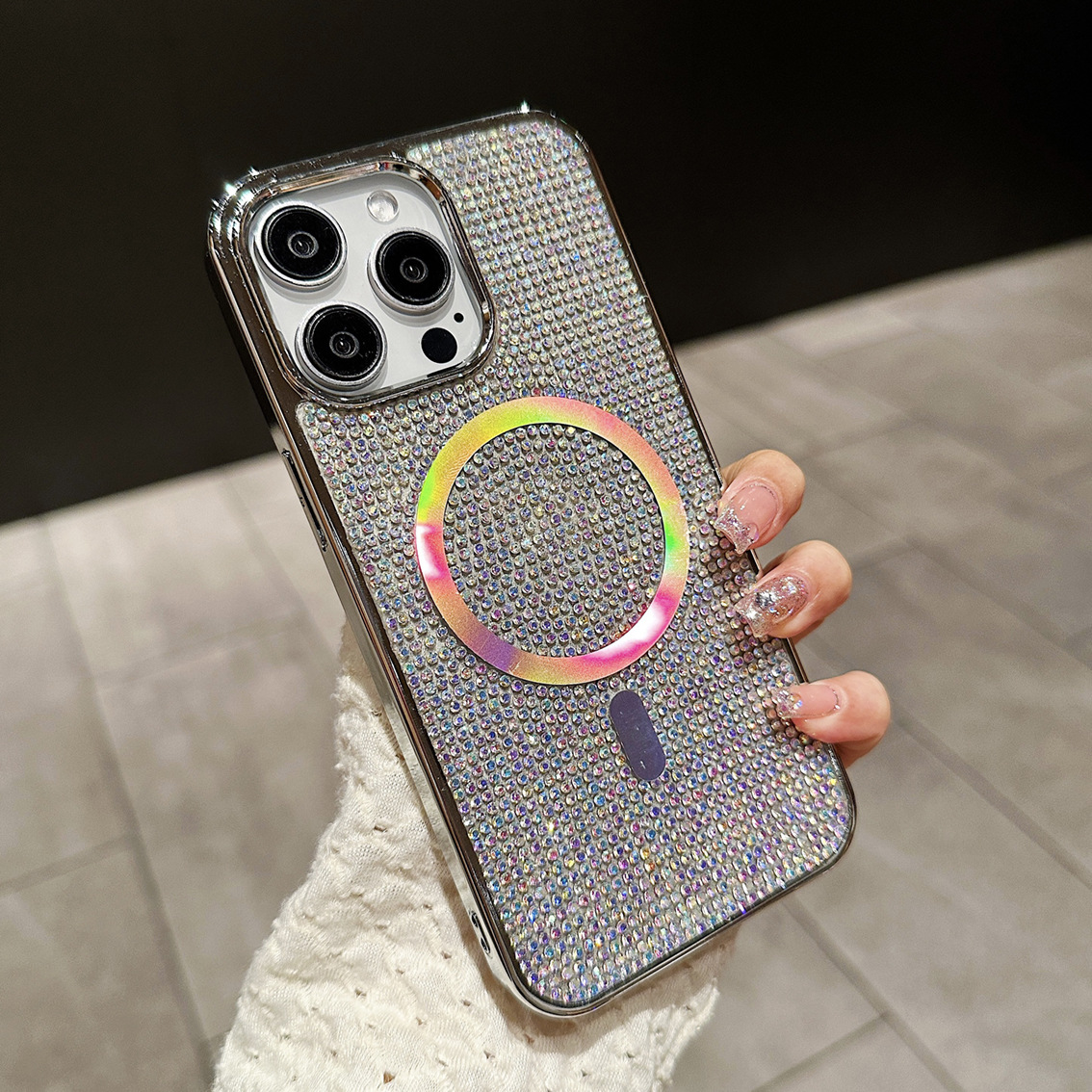 Phone Case Rhinestone Electroplating Protective Sleeve - Image 3