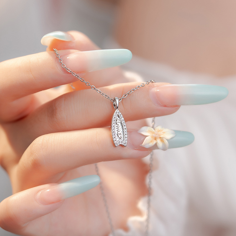 Original Design Summer Seaside Series Surfboard Necklace Ornament