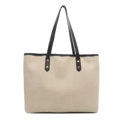 Female Versatile Commuting Shoulder Tote Bag - White - View 1