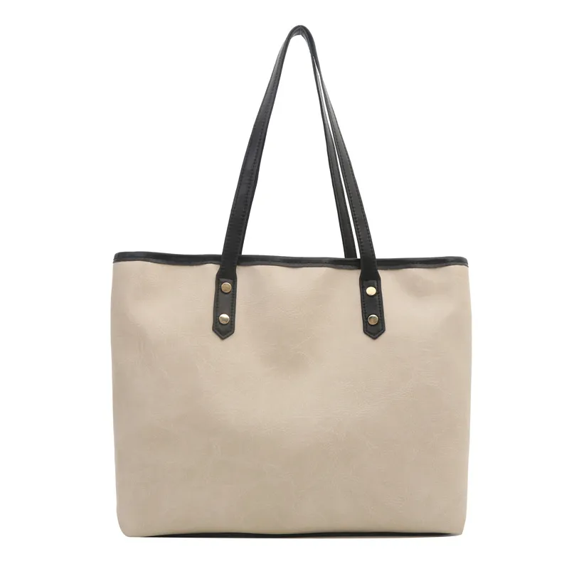 Female Versatile Commuting Shoulder Tote Bag - White