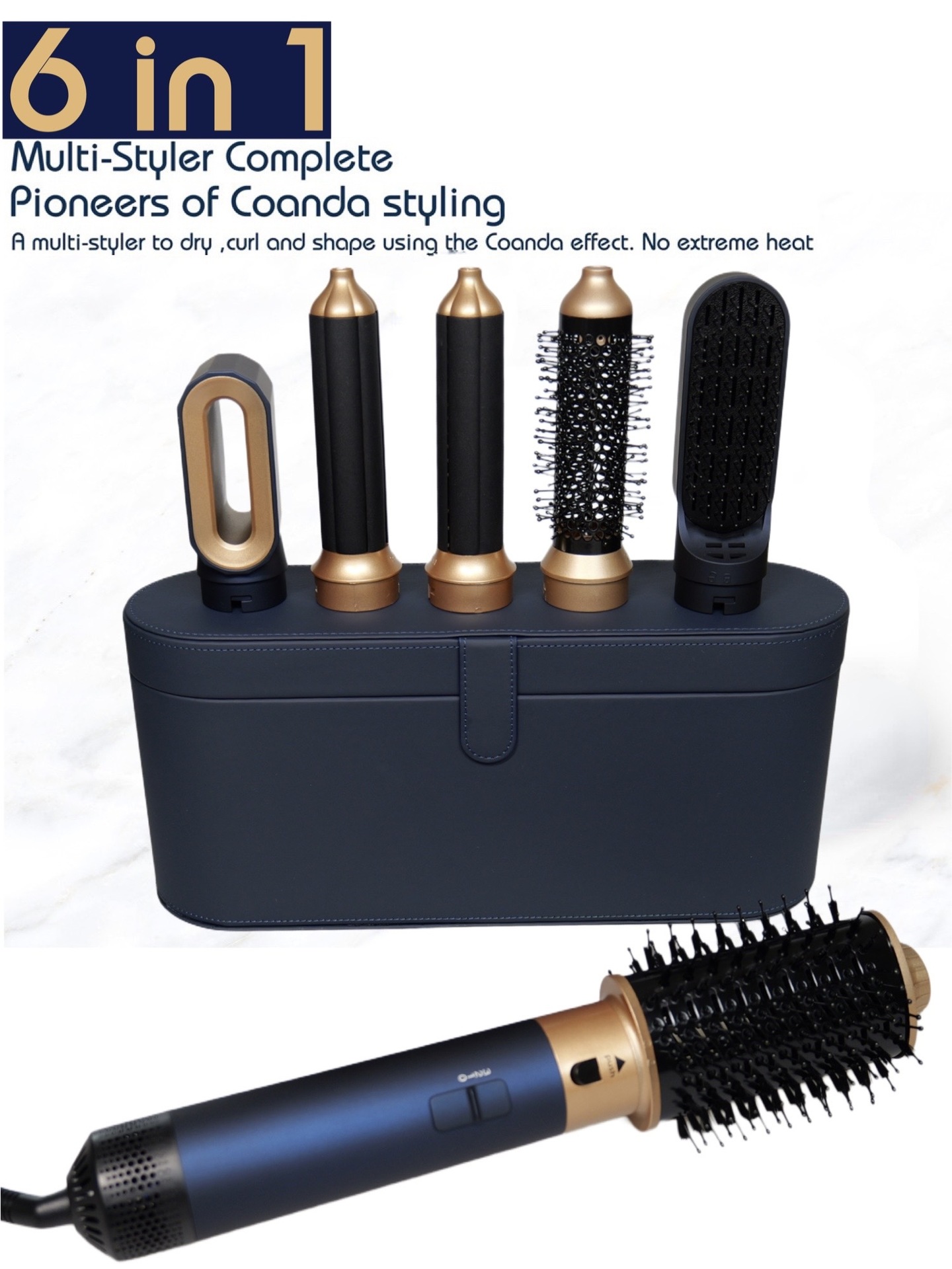 Title 5, Six-in-one Hair Curler Hot Air Comb Multi-funct...