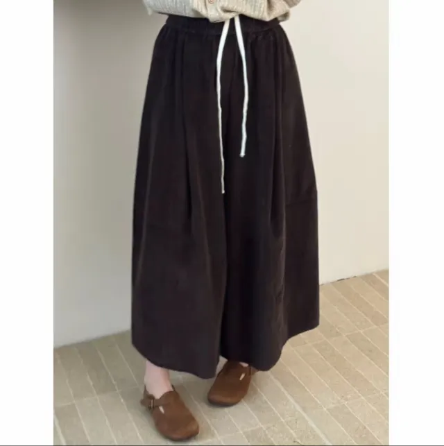 Autumn And Winter New Korean Style Design Corduroy Wide Leg Black - Shop at LoveMi