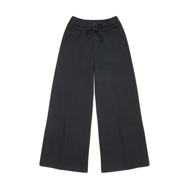 Sports Trousers With An Elasticated Waist Wide Leg Straight Street Trousers Black - Shop at LoveMi