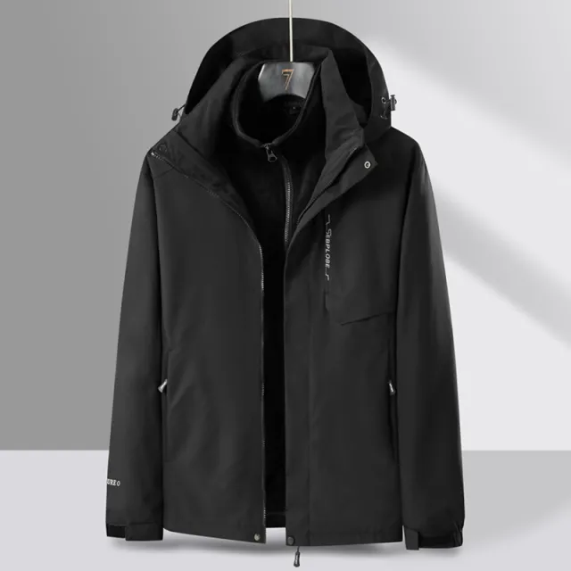 Three in one Men's Assault Couple Fleece Padded Coat Men'S Black - Shop at LoveMi