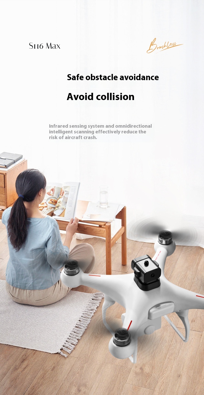 S116 Brushless UAV Four-side Obstacle Avoidance Aerial Photography HD Toy - Image 6
