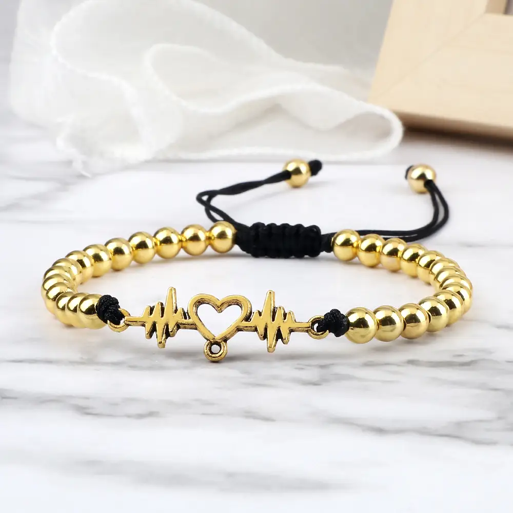 New Mens Adjustable Braided Gold And Silver Life Tree Bracelet