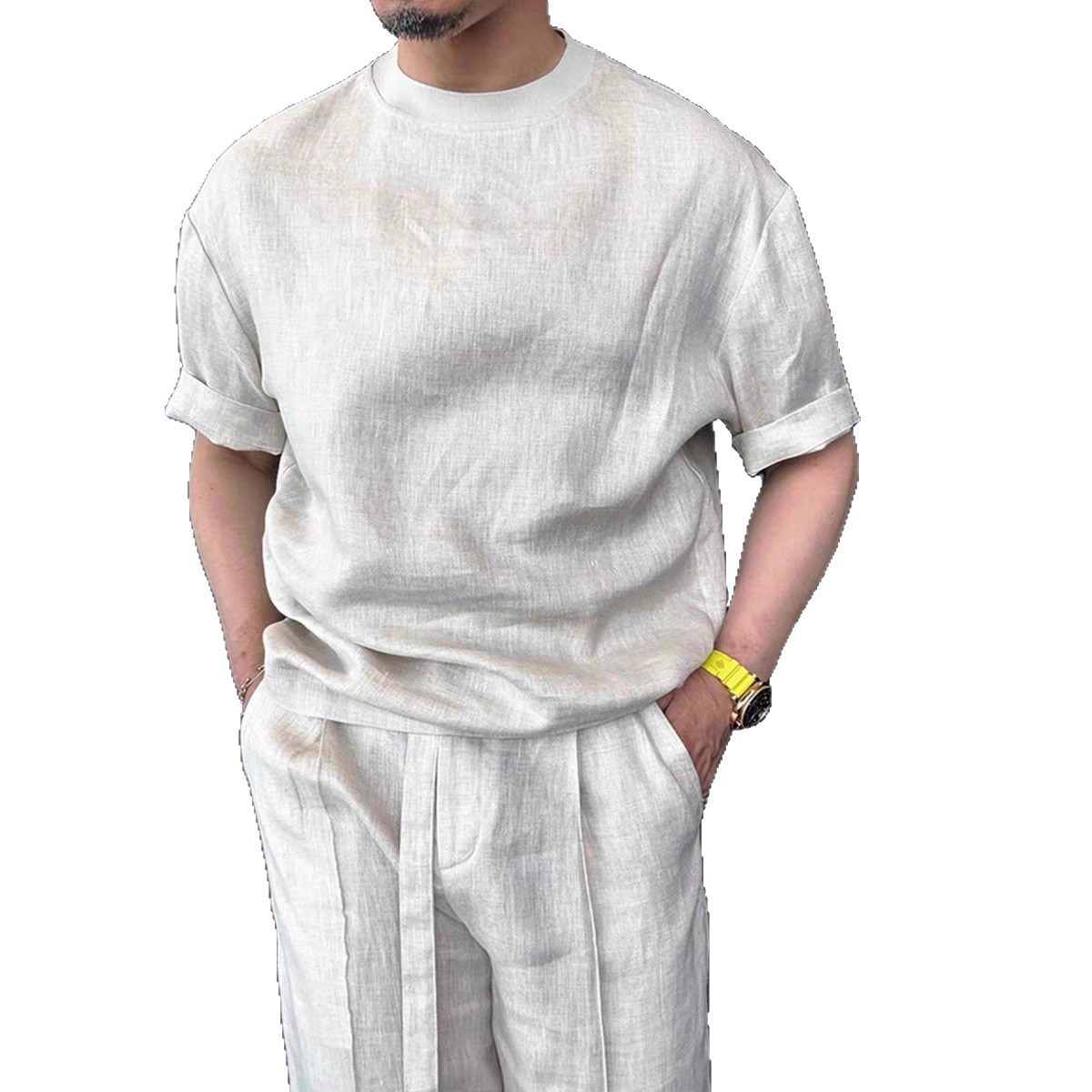 Linen Short-Sleeve Suit, picture 3 of 6