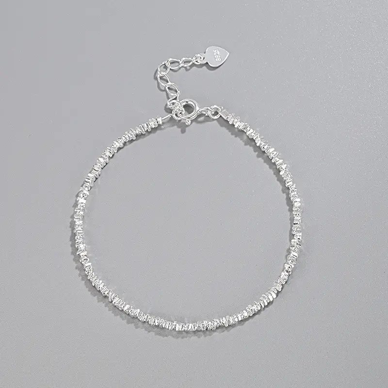 Ins Special-interest Design S925 Sterling Silver Broken Silver Bracelet For Women