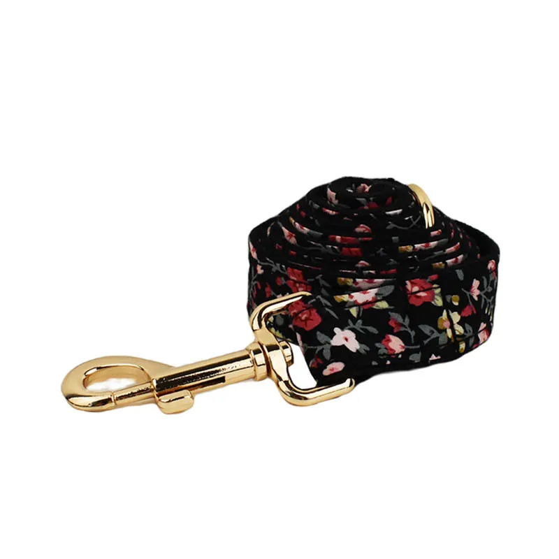 Removable Cute Bow Lettering Printed Pet Collar - Dog Leash