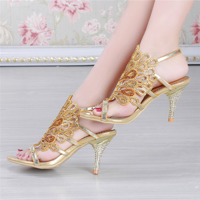 Rhinestone Stiletto Sandals, picture 2 of 5