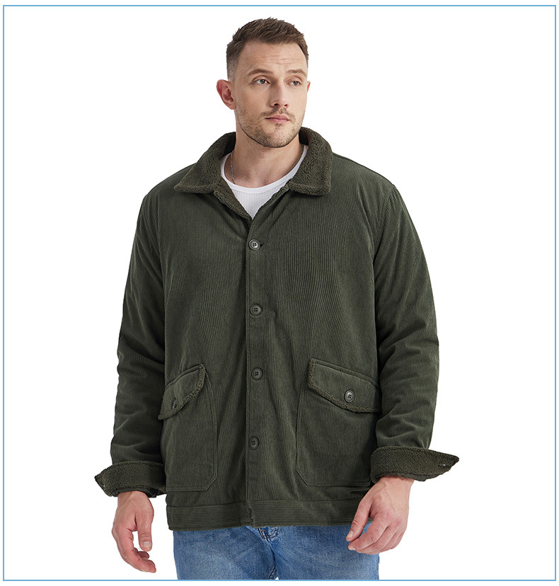 Title 38, Herren Cashmere Jacke Verdickt Groß Loose Casua...