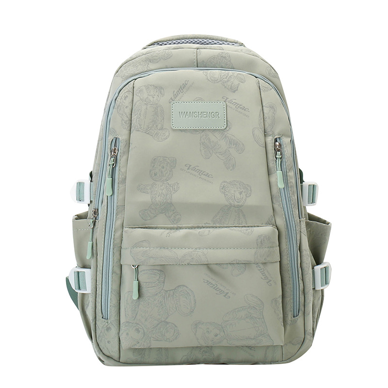 Casual Canvas Zipper Notebook Backpack 2