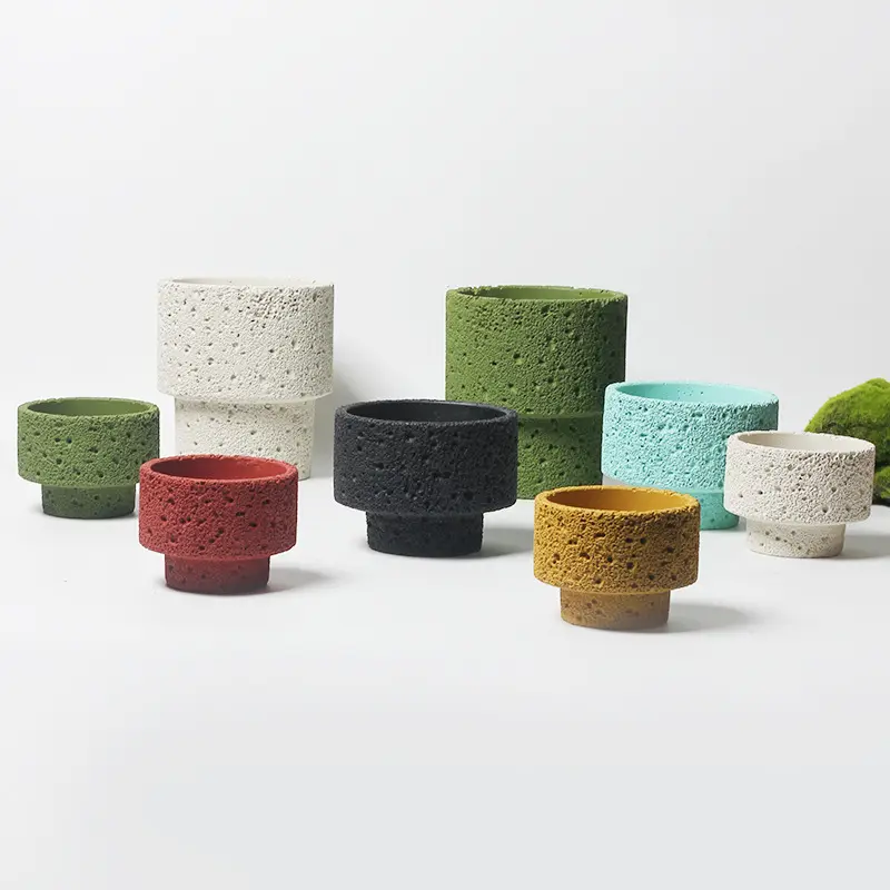 Northern European-style Cement Flower Pot Ceramic Matte