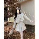 Beige Pleated Skirt