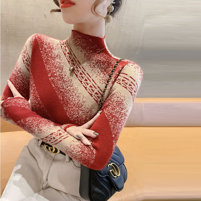 Early Autumn New Half Turtleneck Sweater For Women