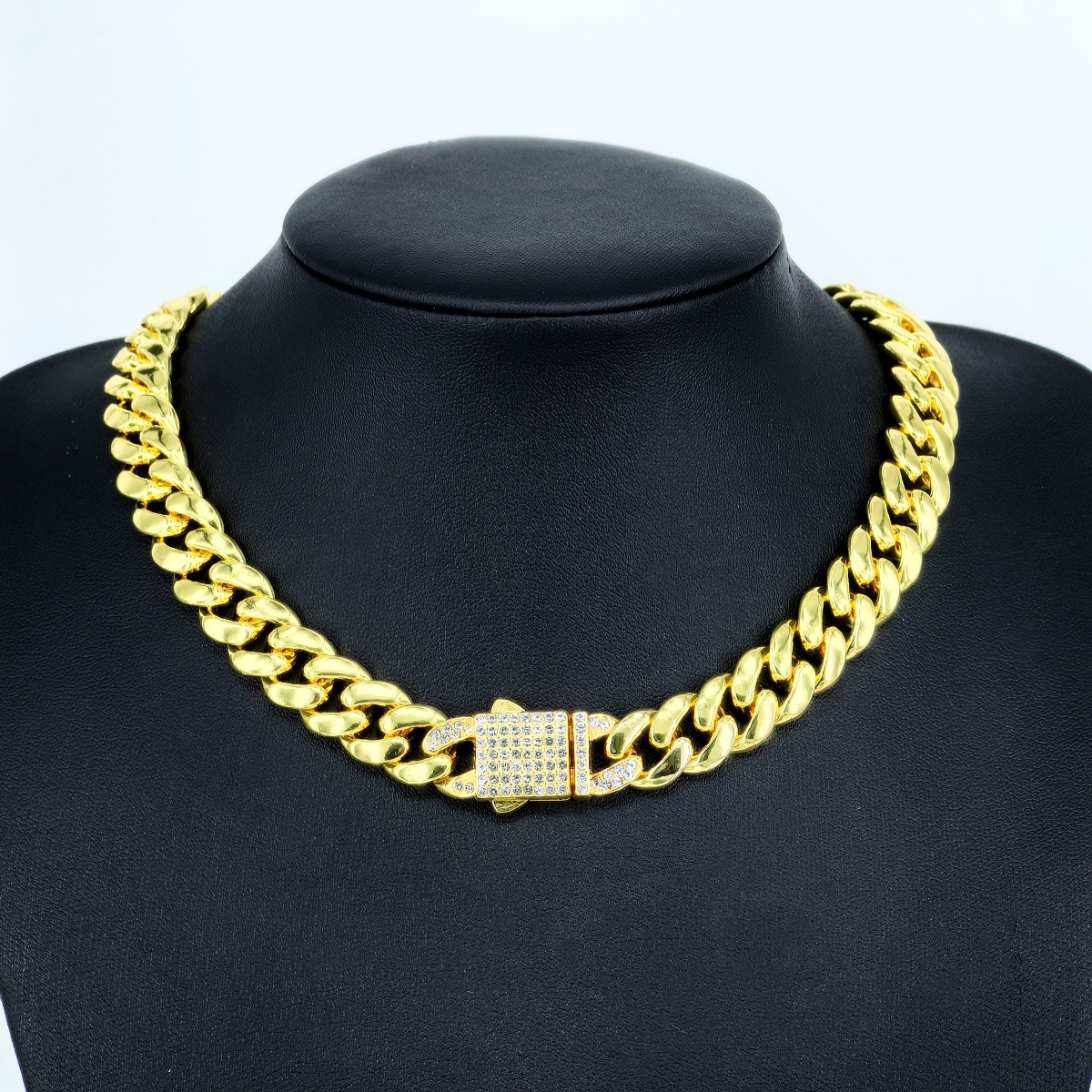 Round Polished Spring-clasp Alloy Men's Necklace