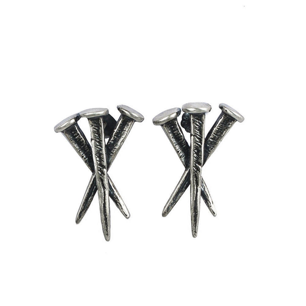 Title 2, S925 Sterling Silver Nail Stud Minđuše Ornament