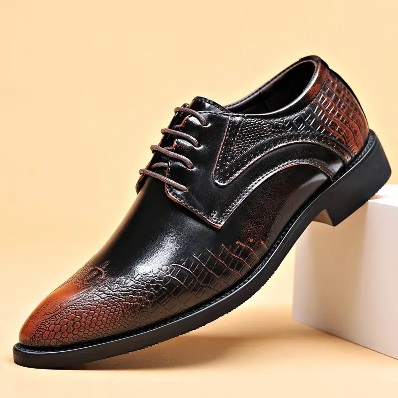 Mens Casual British-style Pointed-toe Leather Shoes Plus